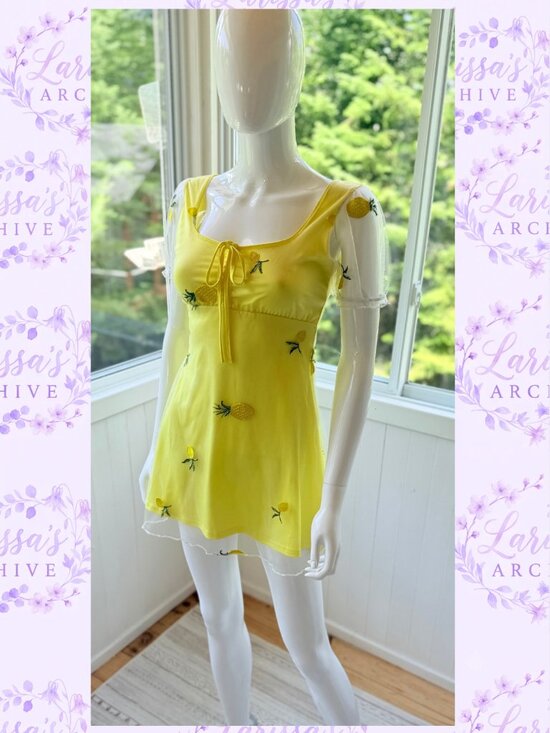 Dolls Kill Dresses & Skirts - Sugar Thrillz by Dolls Kill I Got The Juice Embroidered Babydoll Dress | Size XS